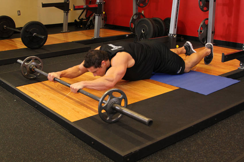 Ab Rollout - On Knees (Barbell)