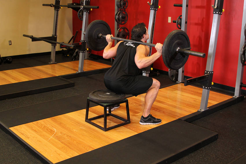 Squat To A Bench (Barbell)