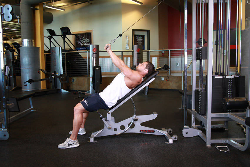 Incline Triceps Extension (Cable)