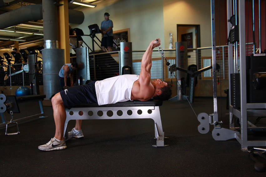 Lying Triceps Extension (Cable)