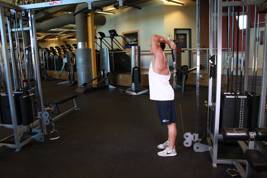 Rope Overhead Triceps Extension (Cable)