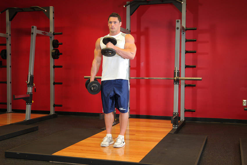 Cross Body Hammer Curl (Dumbbell)