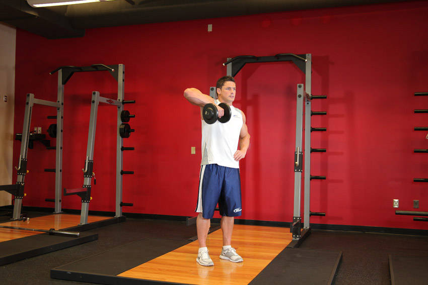 One-Arm Upright Row (Dumbbell)