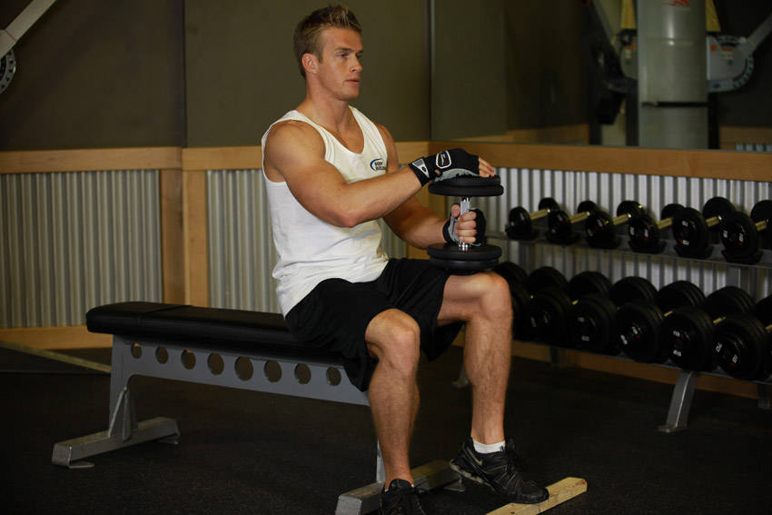 Seated Calf Raise Single-Leg (Dumbbell)