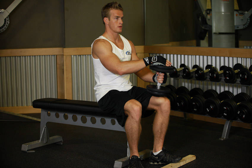 Seated Calf Raise Single-Leg (Dumbbell)