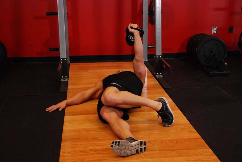 Extended Range One-Arm Kettlebell Floor Press