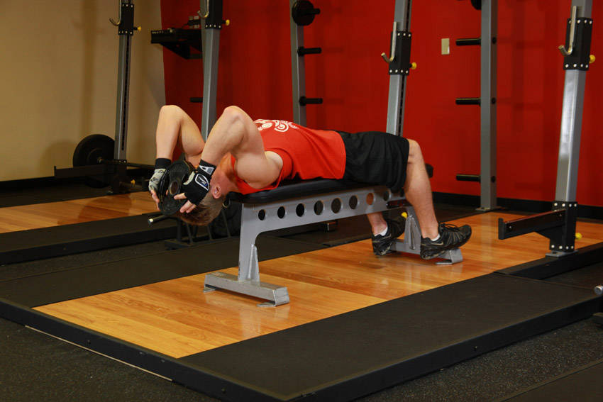 Lying Neck Curl (Weighted)