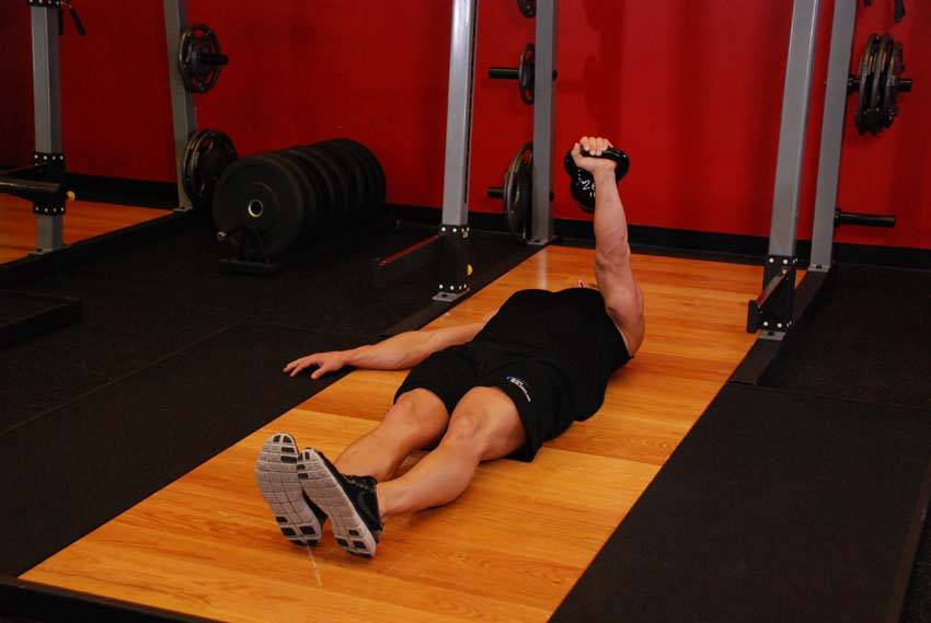 One-Arm Kettlebell Floor Press