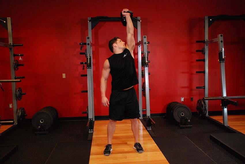 One-Arm Kettlebell Military Press To The Side