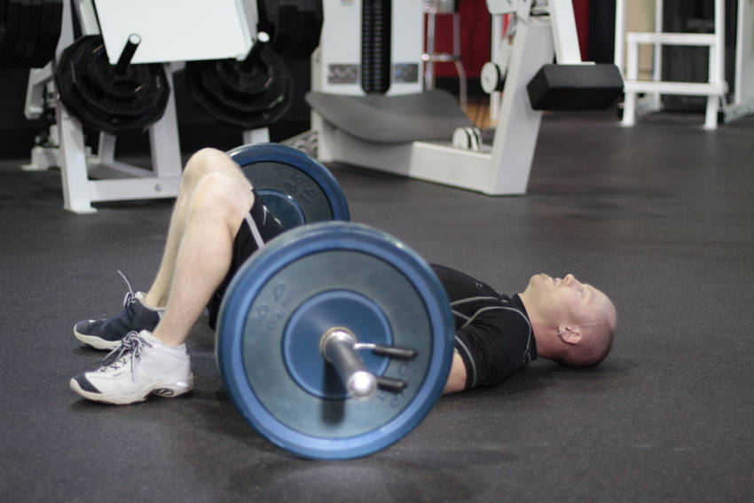 Partial Glute Bridge (Barbell)