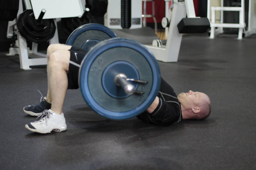 Partial Glute Bridge (Barbell)