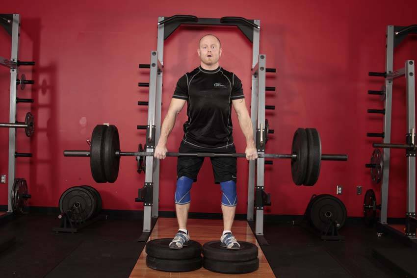 Romanian Deadlift From Deficit (Barbell)