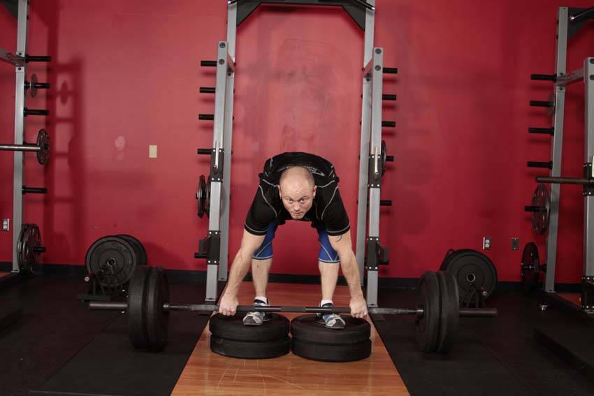 Romanian Deadlift From Deficit (Barbell)